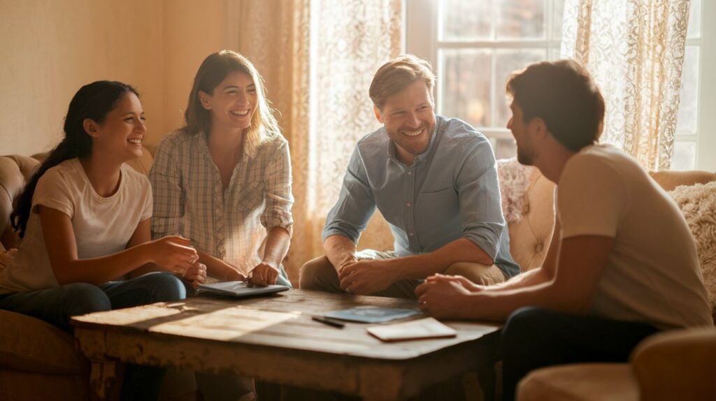 Money Conversation in Family Happy